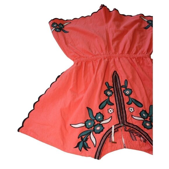 FREE PEOPLE EMBROIDERED FLORAL JUMSUIT SOPHIA BOHO ROMPER SUMMER BUTTERFLY Sz. S - Picture 8 of 11